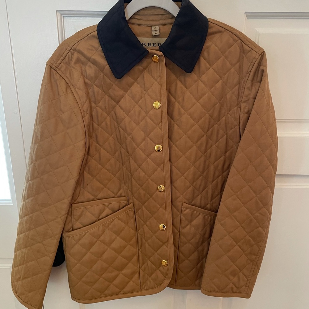 Corduroy Collar Diamond Quilted Jacket